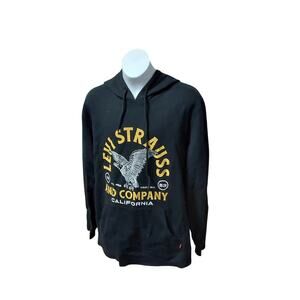 UNISEX MENS LADIES HOODED SWEAT SHIRT LEVIS STRAUSS LOGO SIZE MEDIUM RN117508